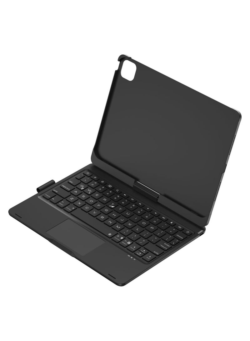 Backlit Rotating Keyboard Case for iPad 11-inch (A16) 2025, Multi-Function Tablet Cover with Touchpad and Pen Slot Bluetooth Keyboard - Image 1